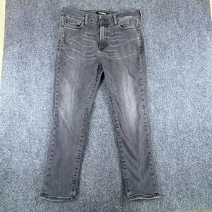 Express Athletic Slim Jeans Mens 34x27 Black Denim Hyper Stretch Straight Leg